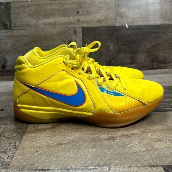 Nike Men’s Size 11 KD III 3 Low Christmas Basketball Shoes Yellow Blue Retro - Picture 1 of 9